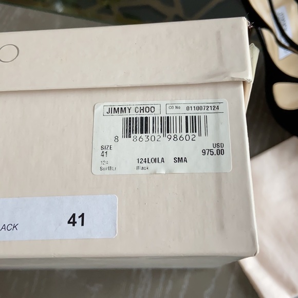 Jimmy Choo Loila suede/metallic leather black heels. - Picture 7 of 9